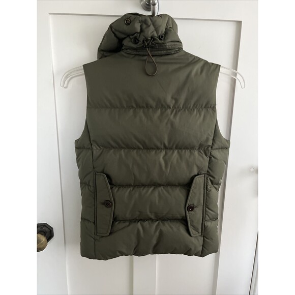 EUC RALPH LAUREN Rugby Rare Olive Green Suede preppy down Zip puffer vest XS - Picture 12 of 16